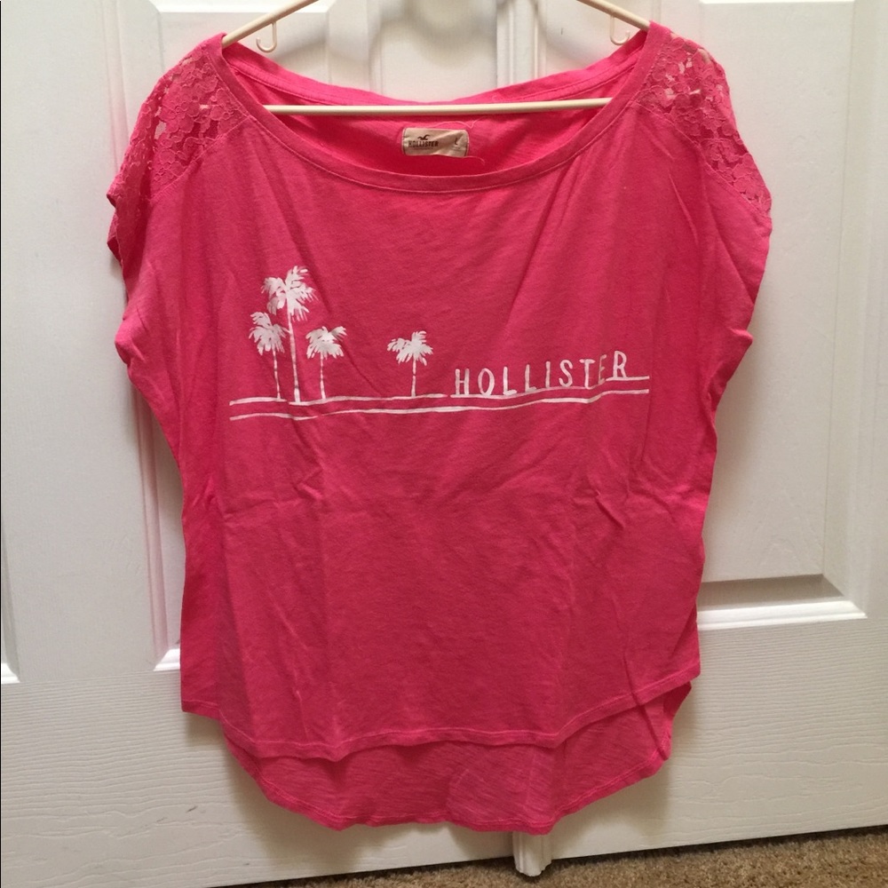 Hollister pink short sleeve t-shirt